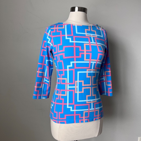 J.McLaughlin Catalina Cloth Wavesong Top Size Small - Picture 13 of 15